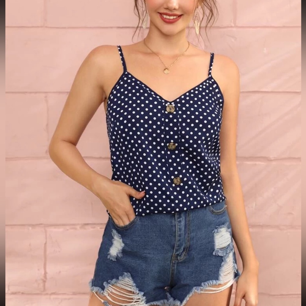 💙Polkadot tank top💙